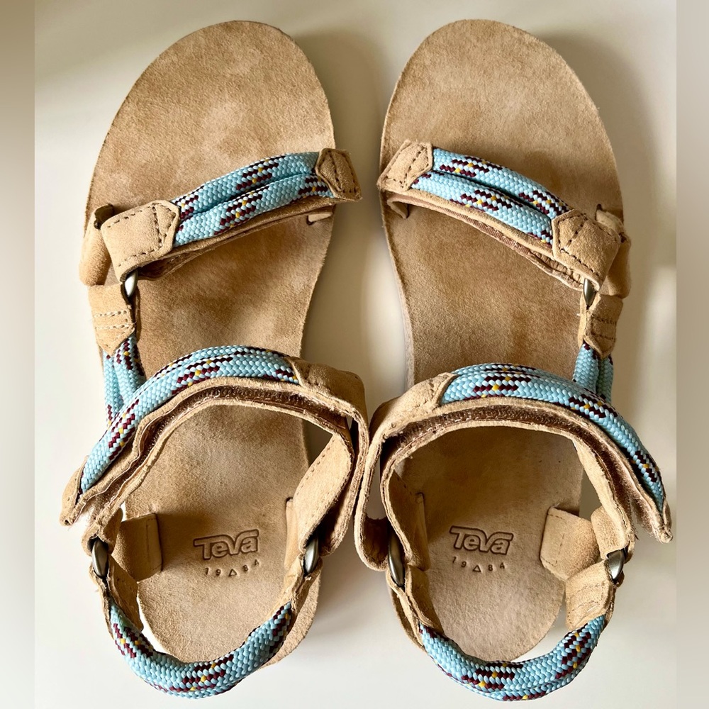 EUC In Box - Teva Original Universal Rope Sandals - Canal Blue